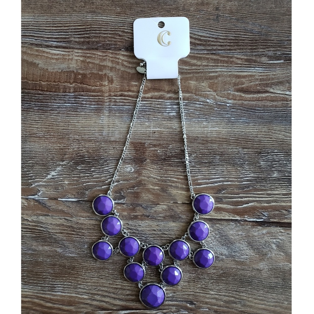 NWT Purple Statement Necklace